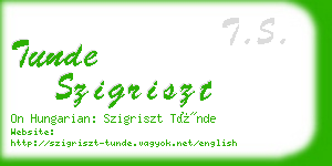 tunde szigriszt business card